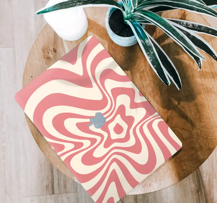 Groovy Wave abstract wall decal - TenStickers