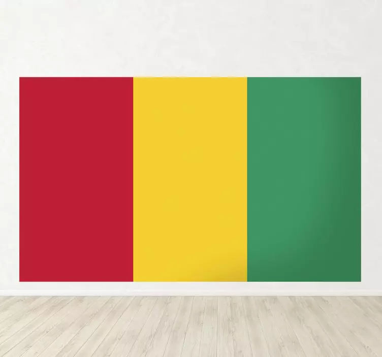 Guinea National Colors flag decal - TenStickers