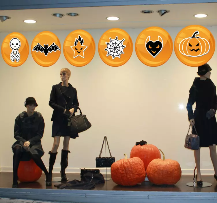 Halloween Round Stickers - TenStickers