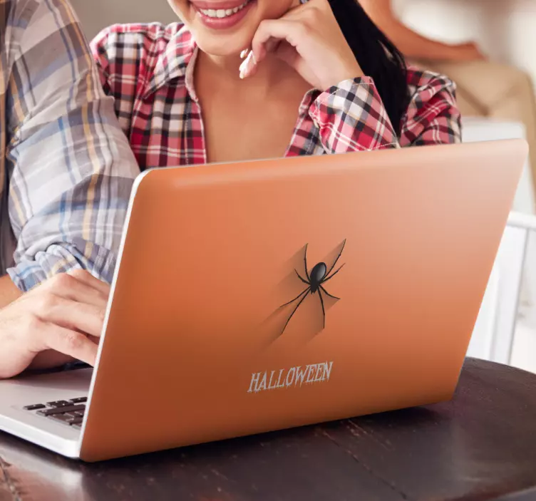 Halloween Spider Laptop Sticker - TenStickers