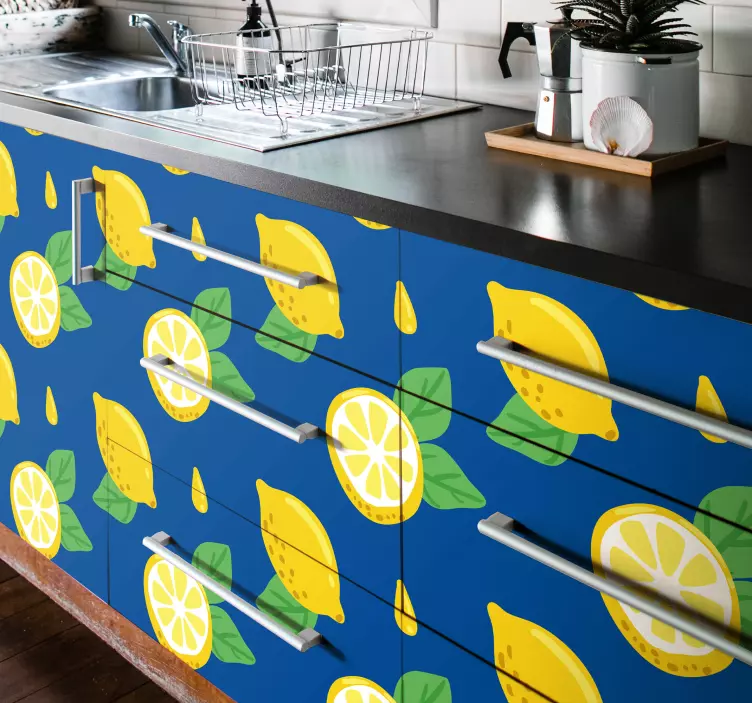 Hand draw lemons furniture decal - TenStickers