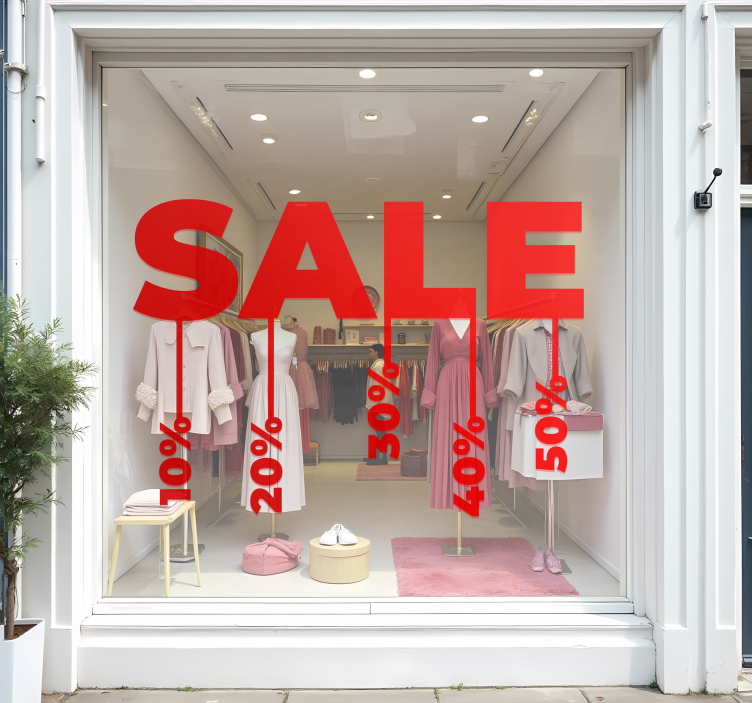 Hanging discounts sales sticker - TenStickers