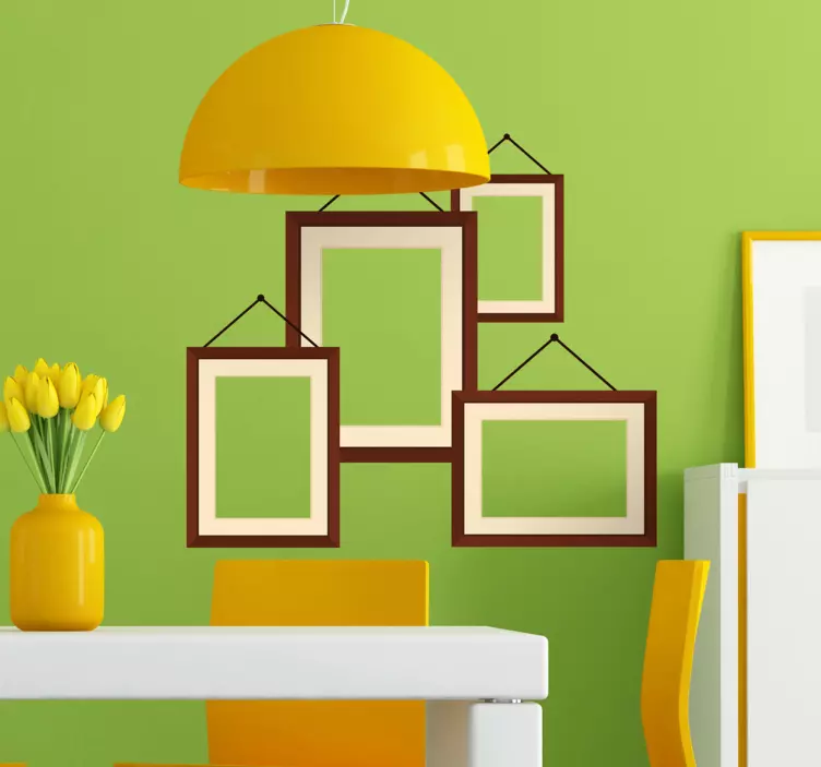 Hanging Photo Frames Sticker - TenStickers