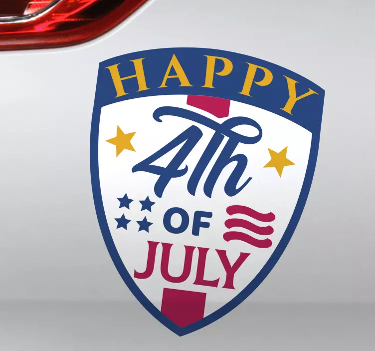 Happy 4th July car sticker - TenStickers