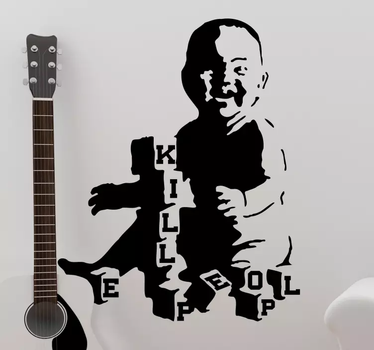 Happy Child Silhouette wall sticker - TenStickers