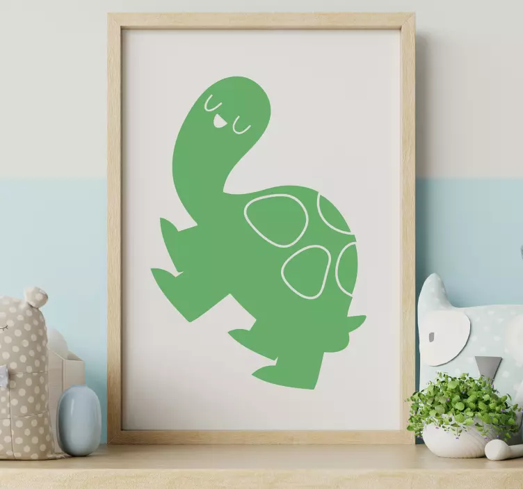 Happy turtle wall sticker - TenStickers