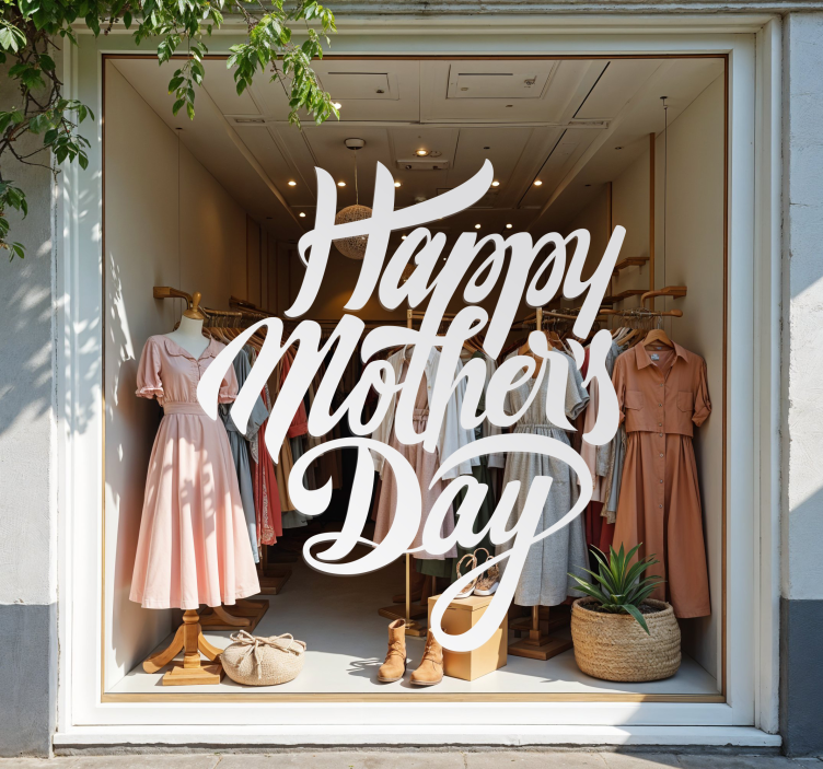 Mother's day lettering window decal for business - TenStickers