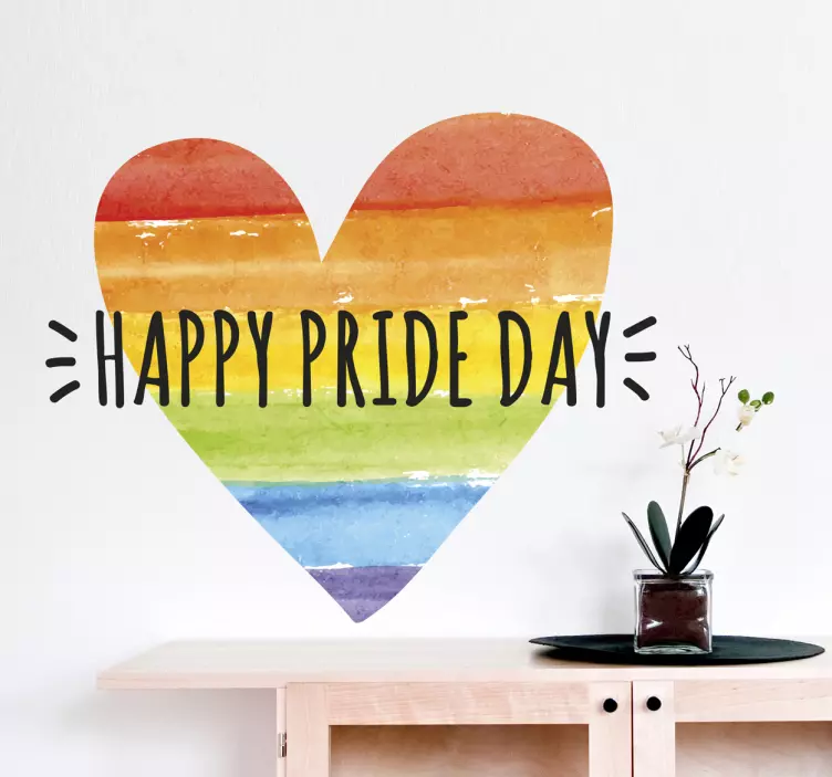 Happy Pride Day Wall Sticker - TenStickers