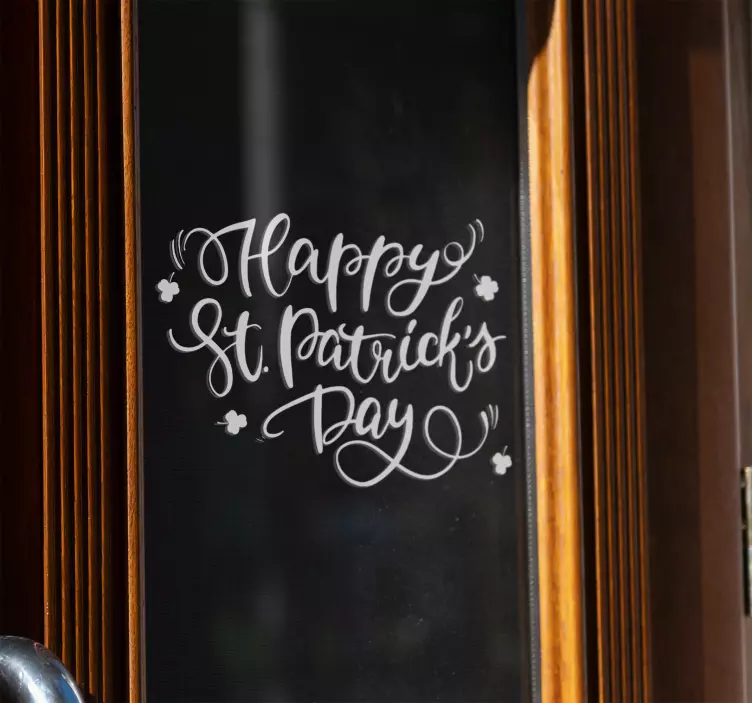 Happy St. Patrick's Day Shop Window Decal - TenStickers