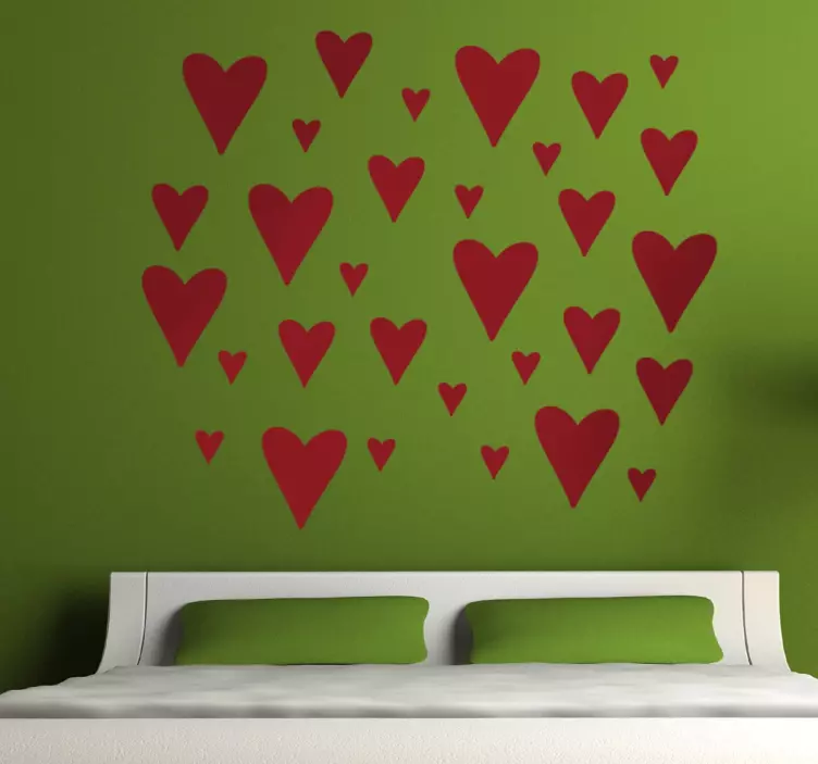 Heart Pattern Collection love sticker - TenStickers