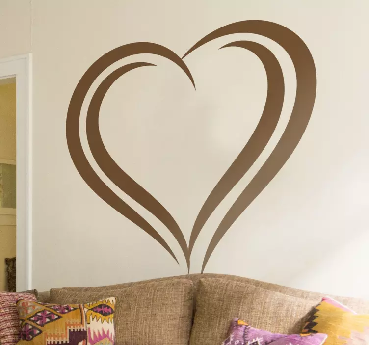 Heart Shape Wall Sticker - TenStickers