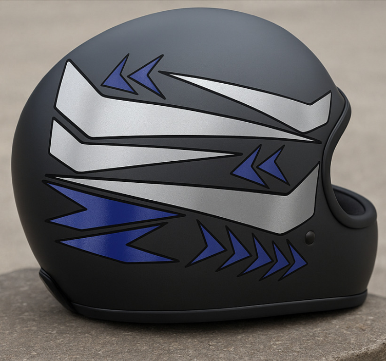 Helmet graphic design motorcycle decal - TenStickers