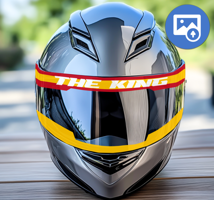 Helmet visor design with flag motorcycle decal - TenStickers