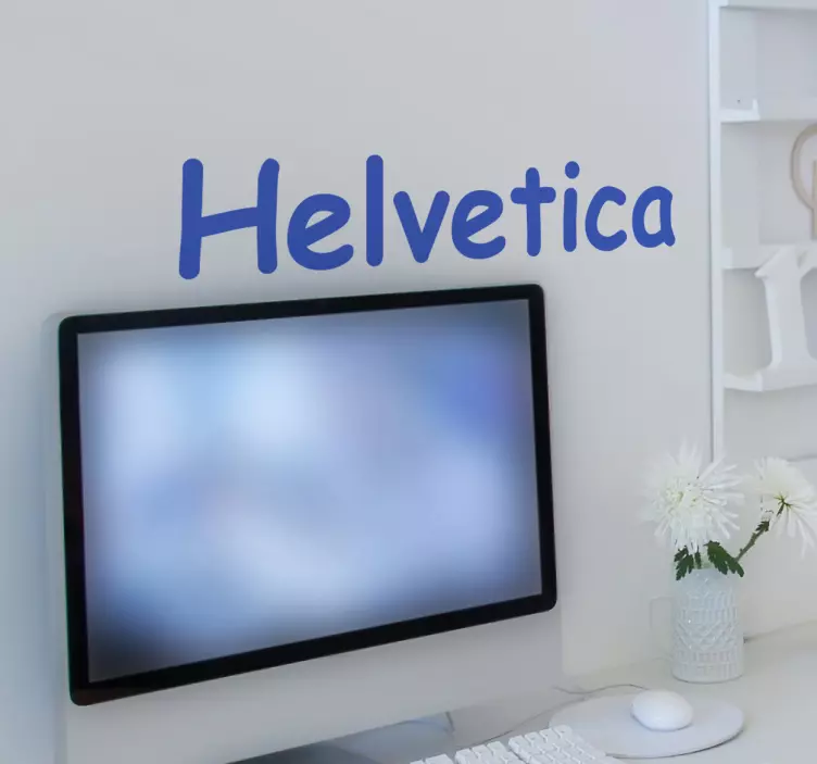 Helvetica Typeface Display wall decal quotes - TenStickers