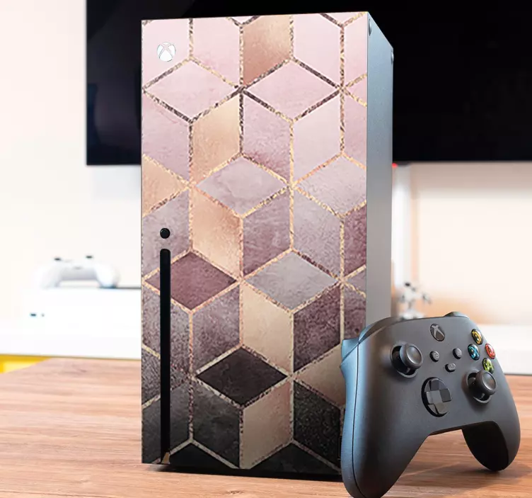 Hexagonal Motif xbox wrap - TenStickers