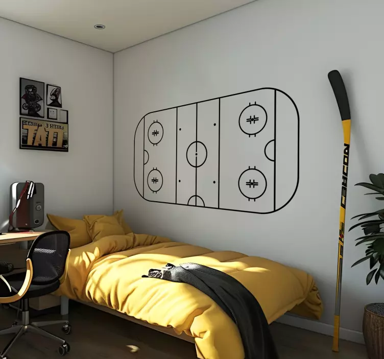Hockey rink wall vinyl sticker - TenStickers