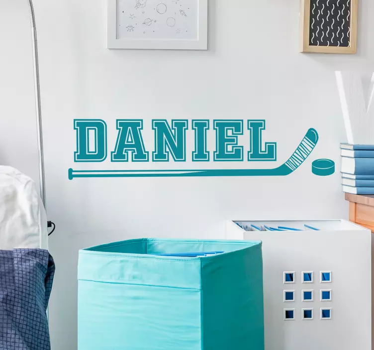 Hockey Stick Customisable Sticker - TenStickers