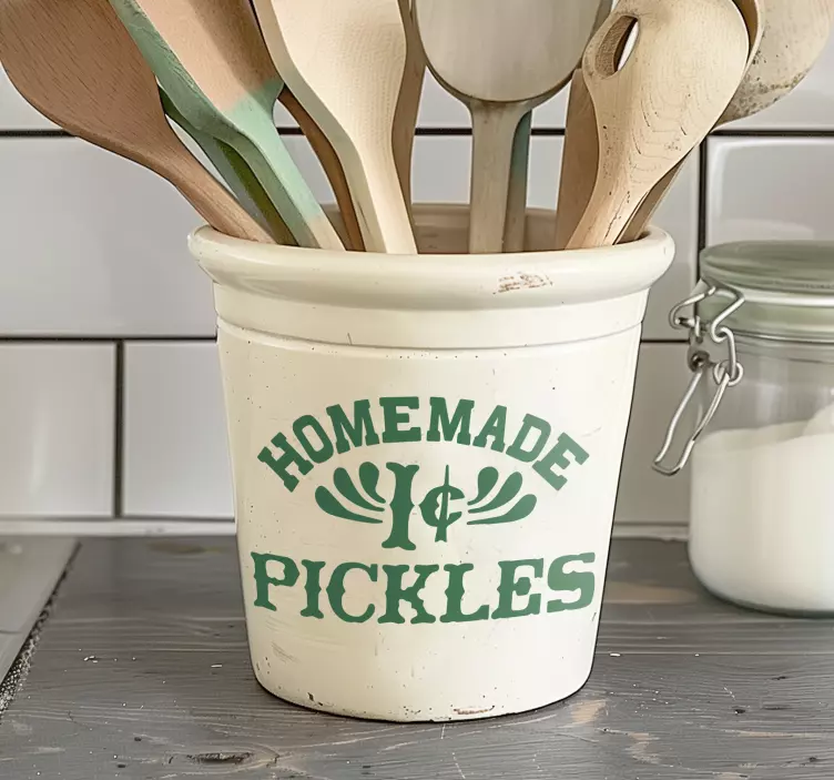 homemade pickles food decal - TenStickers