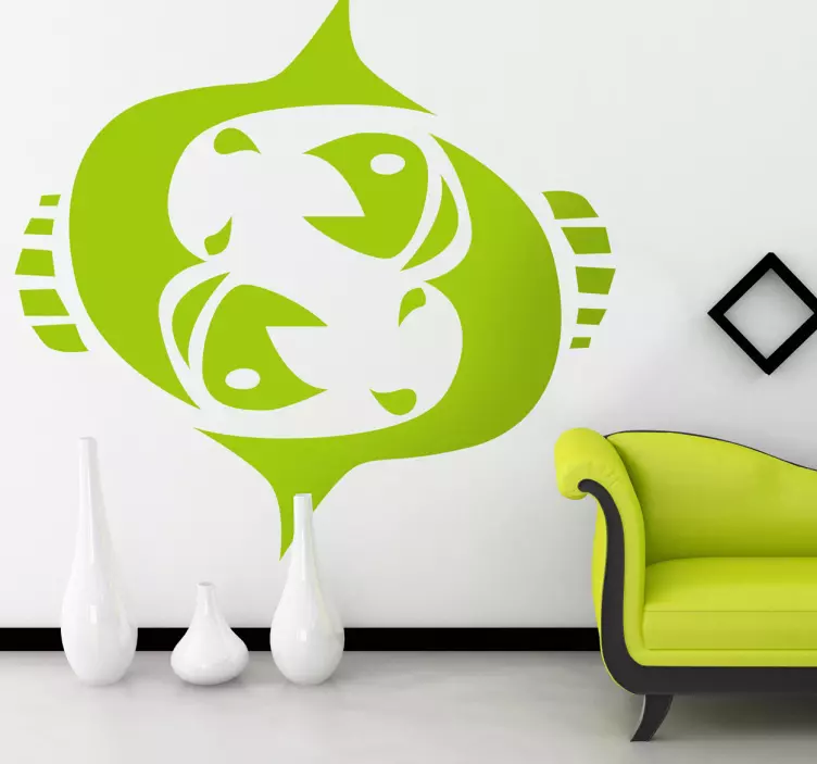 Horoscope Pisces Wall Sticker - TenStickers