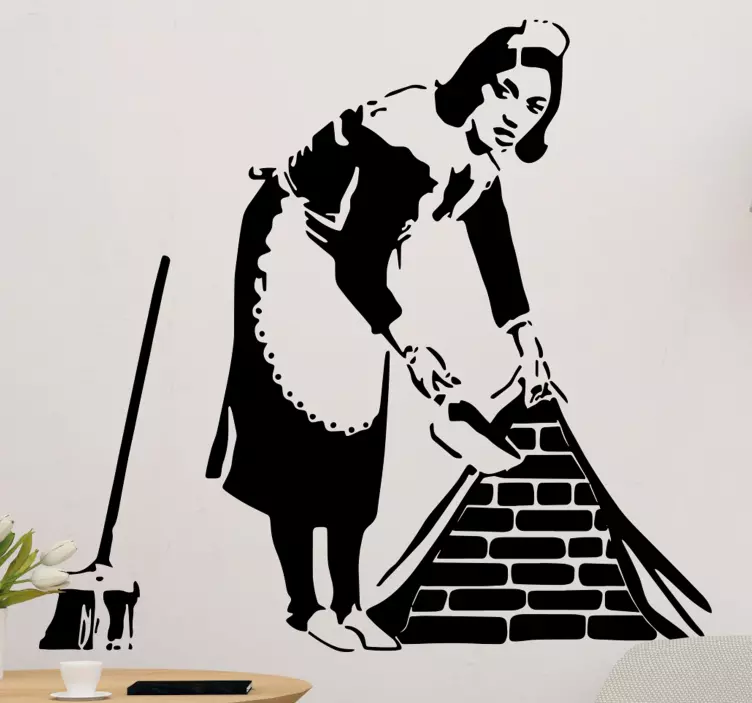 Housekeeper Bricklayer Figure wall sticker - TenStickers