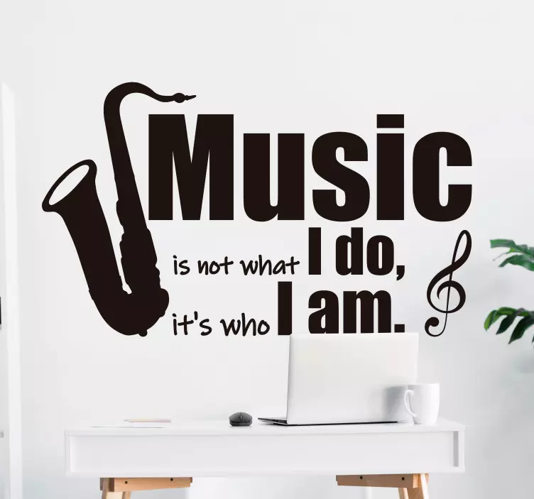 I am music wall vinyl decal - TenStickers