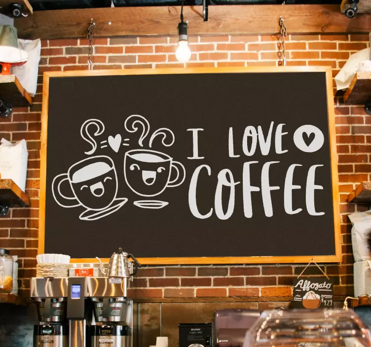 I love coffee drink sticker - TenStickers