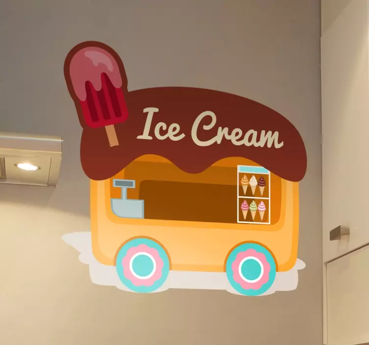 Ice cream van wall sticker - TenStickers