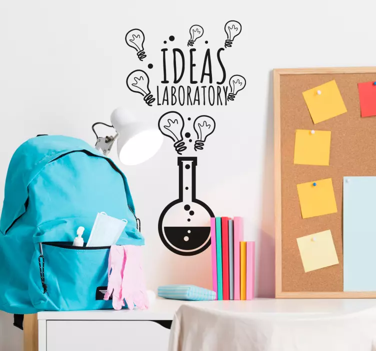 ideas laboratory wall sticker for teens - TenStickers