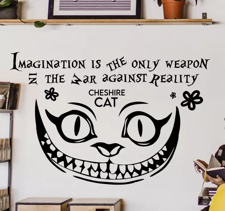 Imagination is the only weapon quote sticker - TenStickers