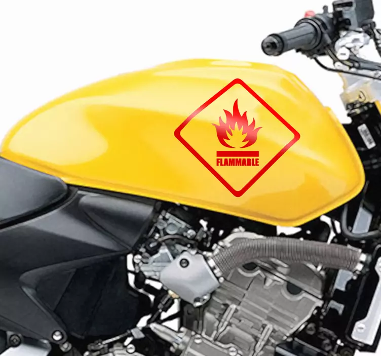 Inflammable Sign Sticker - TenStickers