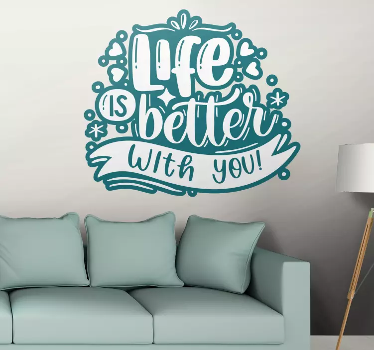 Inspirational Text Design wall quote decal - TenStickers