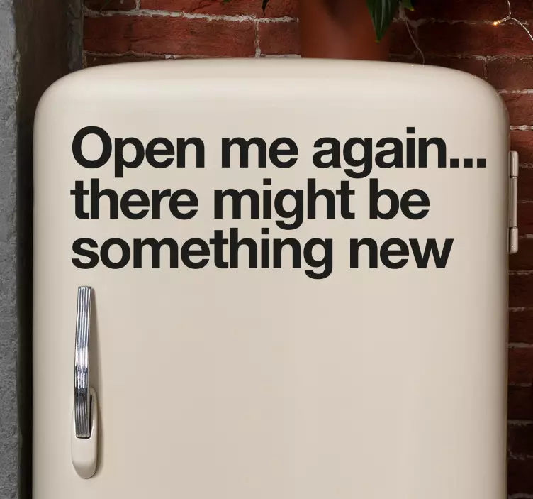 Intriguing quote fridge sticker - TenStickers