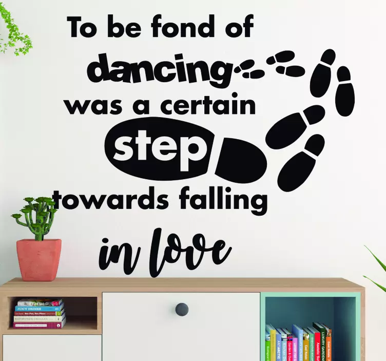 Jane Austen Dance Wall Text Sticker - TenStickers