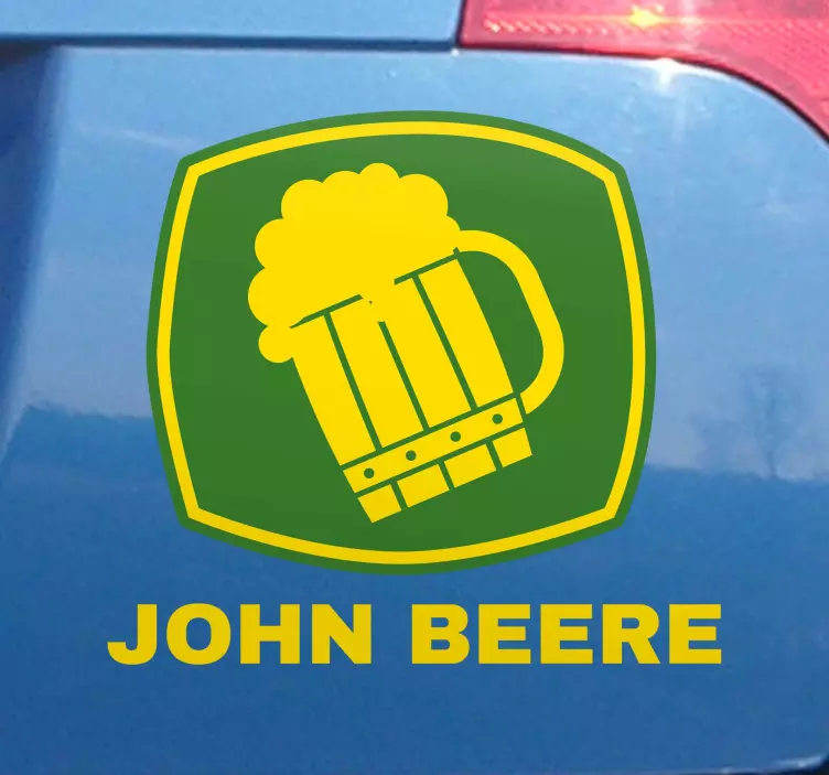 John Beere car vinyl Sticker - TenStickers