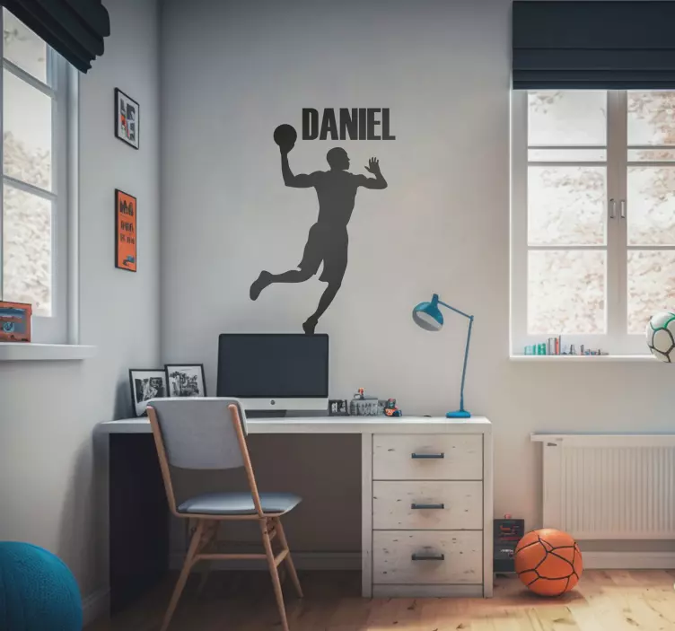 Basketball player silhouette wall sticker - TenStickers
