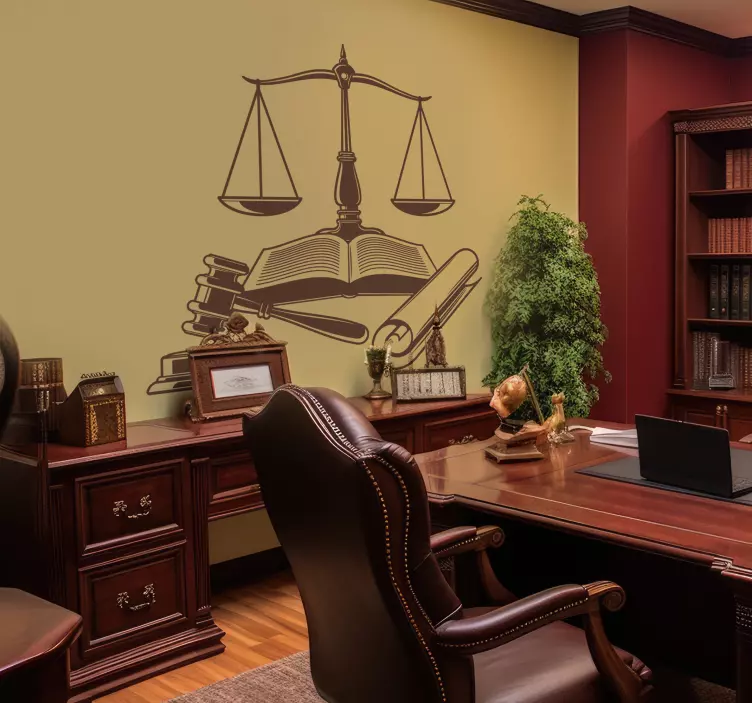 Justice icons law sticker - TenStickers