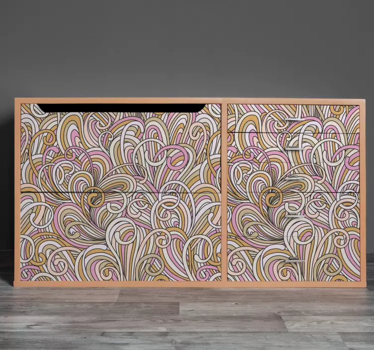 Kallax abstract furniture sticker - TenStickers