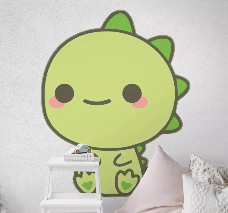 Kawaii dinosaur kids dragon wall sticker - TenStickers