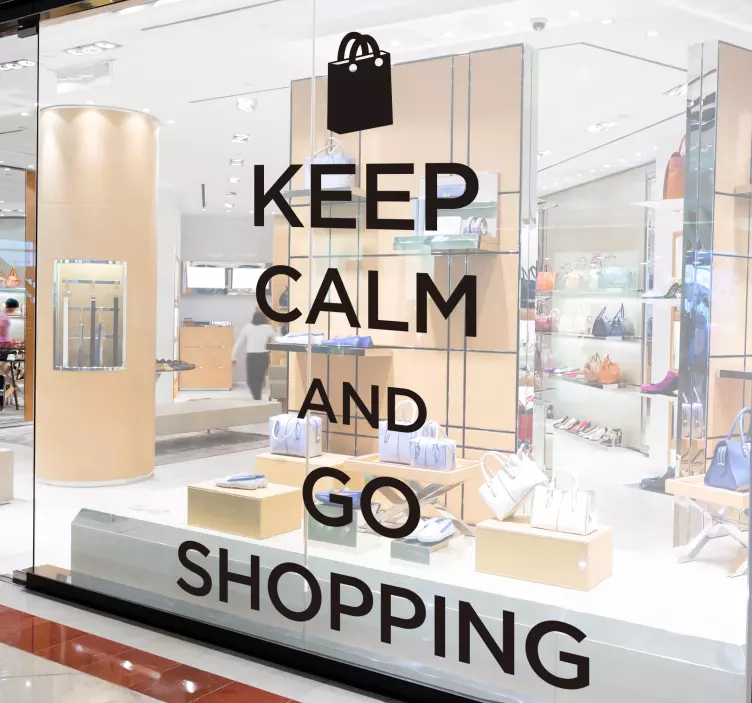 Keep Calm and Go Shopping Sticker - TenStickers