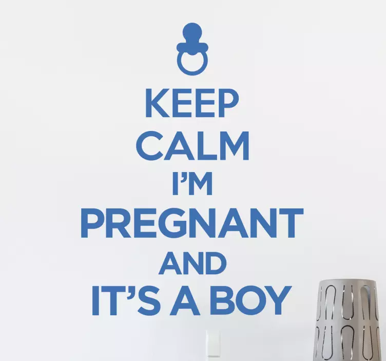 Keep Calm, It's a boy Wall Sticker - TenStickers