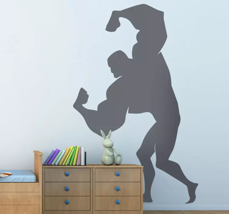 Kids Comic Muscle Male Wall Decal - TenStickers