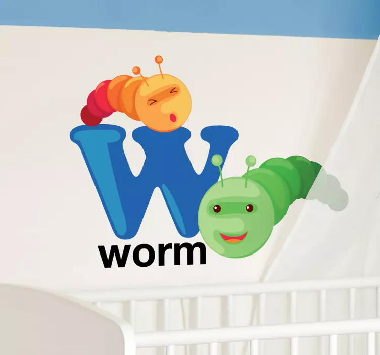 Kids Letter W Sticker - TenStickers