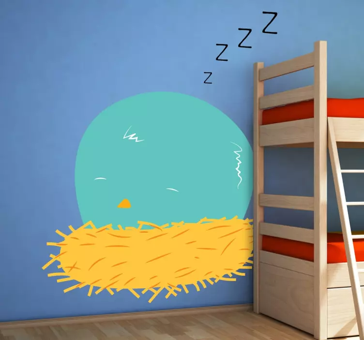 Kids Sleeping Bird Wall Sticker - TenStickers