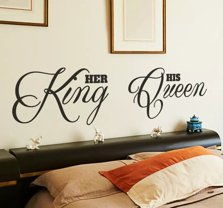 King & Queen Headboard Sticker - TenStickers