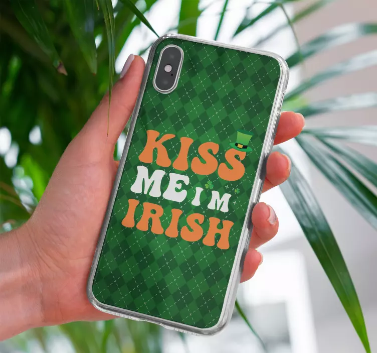 Kiss Me I'm Irish iPhone Case Decor Sticker - TenStickers