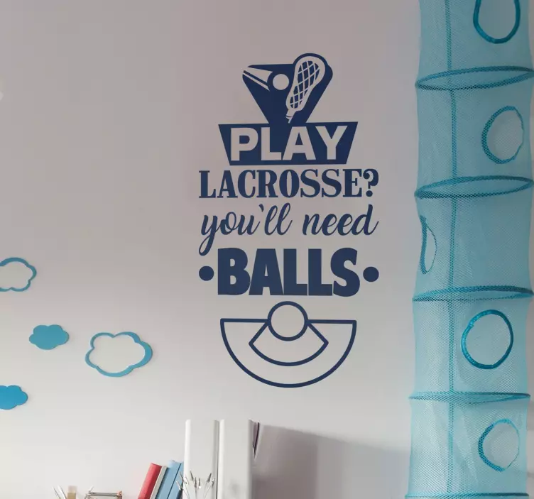 Lacrosse Balls Wall Text Sticker - TenStickers