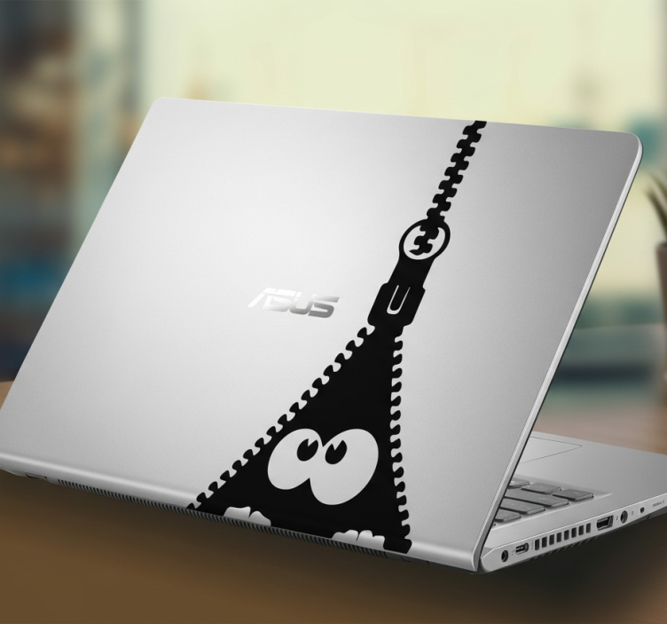Laptop sticker monster zipper - TenStickers
