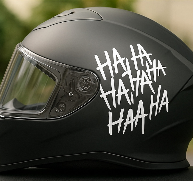 Laugh monocolor design motorcycle decal - TenStickers