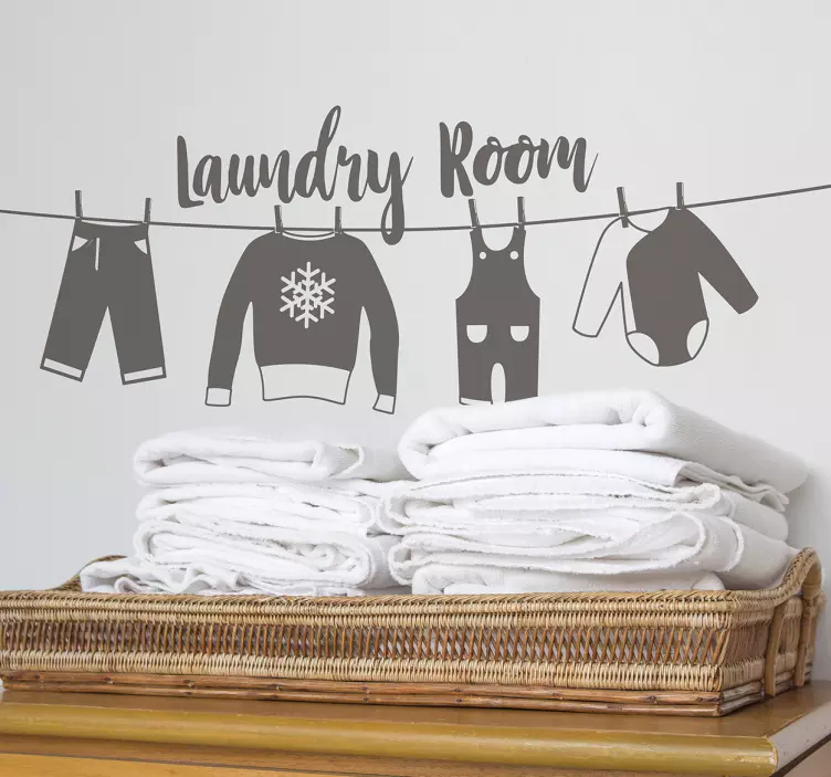 Laundry Room Essentials cuisine wall sticker - TenStickers