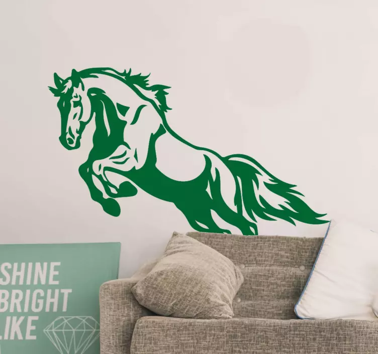 Leaping Horse Silhouette wall sticker - TenStickers